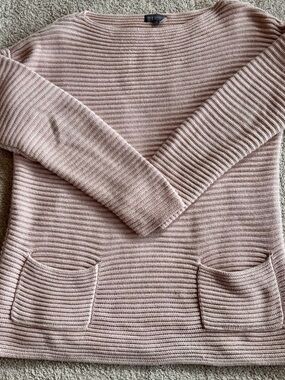 Vince Camuto Blush Scoop Neck Pocket Sweater